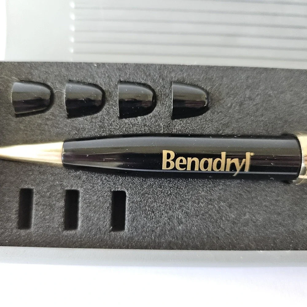 RARE Benadryl Neosporin Pharma Drug Rep Pen Laser Light Pointer W Case *AS IS*